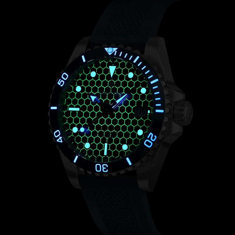 Boderry Seaturtle Titanium Diver Watch Men Luxury Bronze Watches Automatic Mechanical Wristwatch Sport 200M Waterproof Luminous