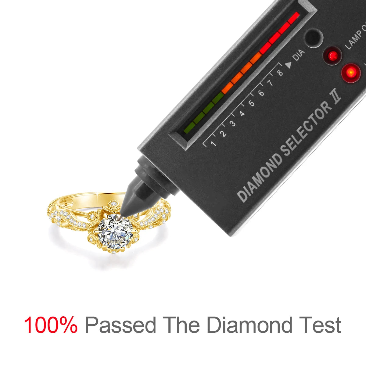 Luxury 18k Gold Plated Women Ring 1ct D vvs1 Moissanite 925 Silver Wedding Band High Quality Engagement Gift Fine Jewelry