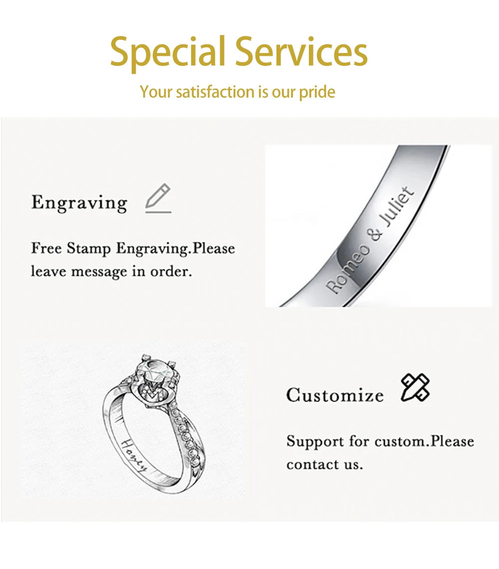 JOVOVASMILE 3 Carat Yellow Moissanite Au 750 Rings 7x9mm Brilliant Cushion Cut Real Original 18k Gold Two-Tone Fine Jewelry