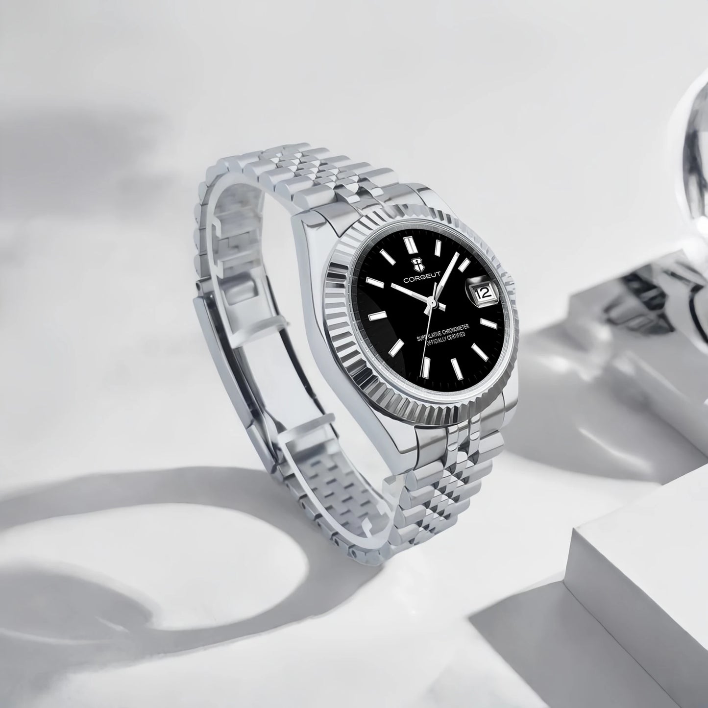 Uhr mit individuellem Logo, NH35-Uhrwerk, 36 mm/39 mm, Damen-/Herrenuhr, Saphirglas, Gold, mechanische Armbanduhr, 100 m wasserdicht, reloj hombre