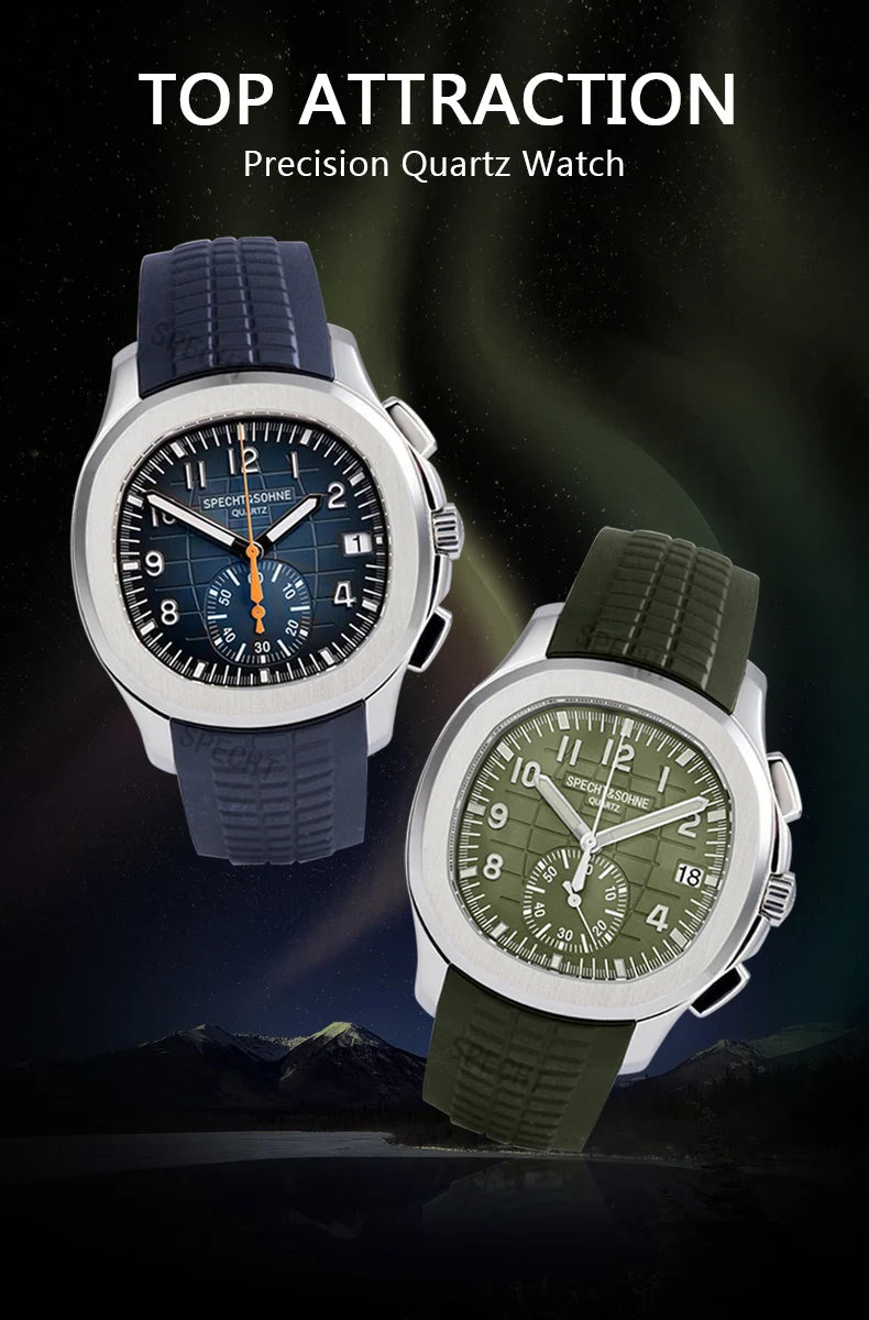 Dropshipping 2025 Best Selling Products Wristwatch For Men Japan Chronograph Quartz Watch Orange Rubber Strap Relogio Masculino