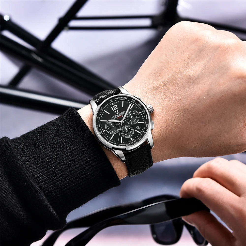 PAGANI DESIGN 2024 New Luxury Fashion Casual Men Quartz Watches VK63 100M Water Resistant Sapphire Glass Stainless Steel Watches