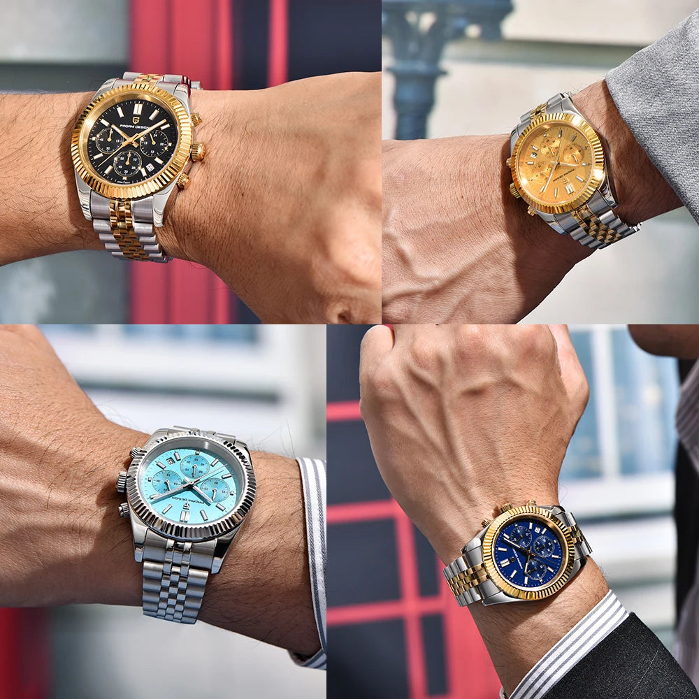 PAGANI DESIGN 2025 New PD1814 quartz watch VD53 thick 12mm stainless steel C3 sapphire watches for man pagani design watches