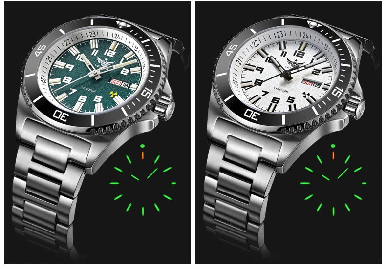 Yelang V1031 Luxury Men Brand Watch 44mm Diver Water Watches Japan 8205 Automatic Mechanical movement Luminous 300M Waterproof