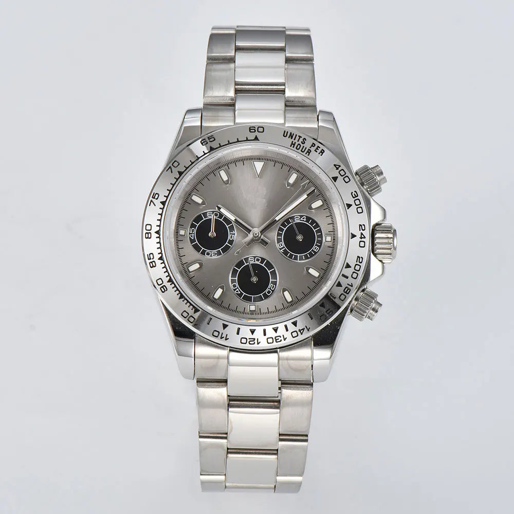 VK63 watch Luxury Men's Watch Sapphire Customizable Multi functional Chronograph Stainless Steel Case Suitable for VK63 Movement