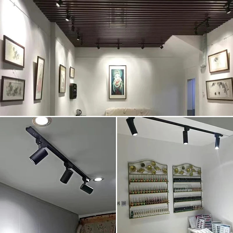 Full Set Led Track Light Fixture Rail 110-220V COB Ceiling Track Lamp 20/40W Spot Lighting For Clothing Shop Living Room Home
