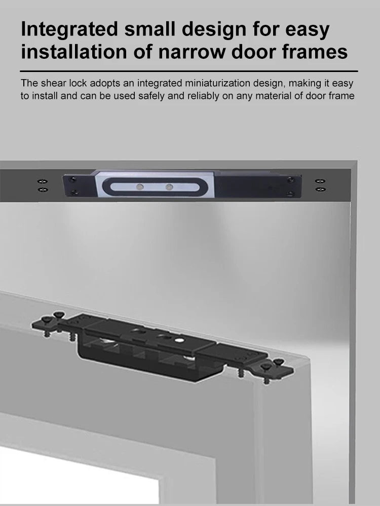 12/24V Magnetic Shear Lock 1200Kg Smart Electric Lock Door Access Control System NO NC COM Door Contact Signal Output Time Delay