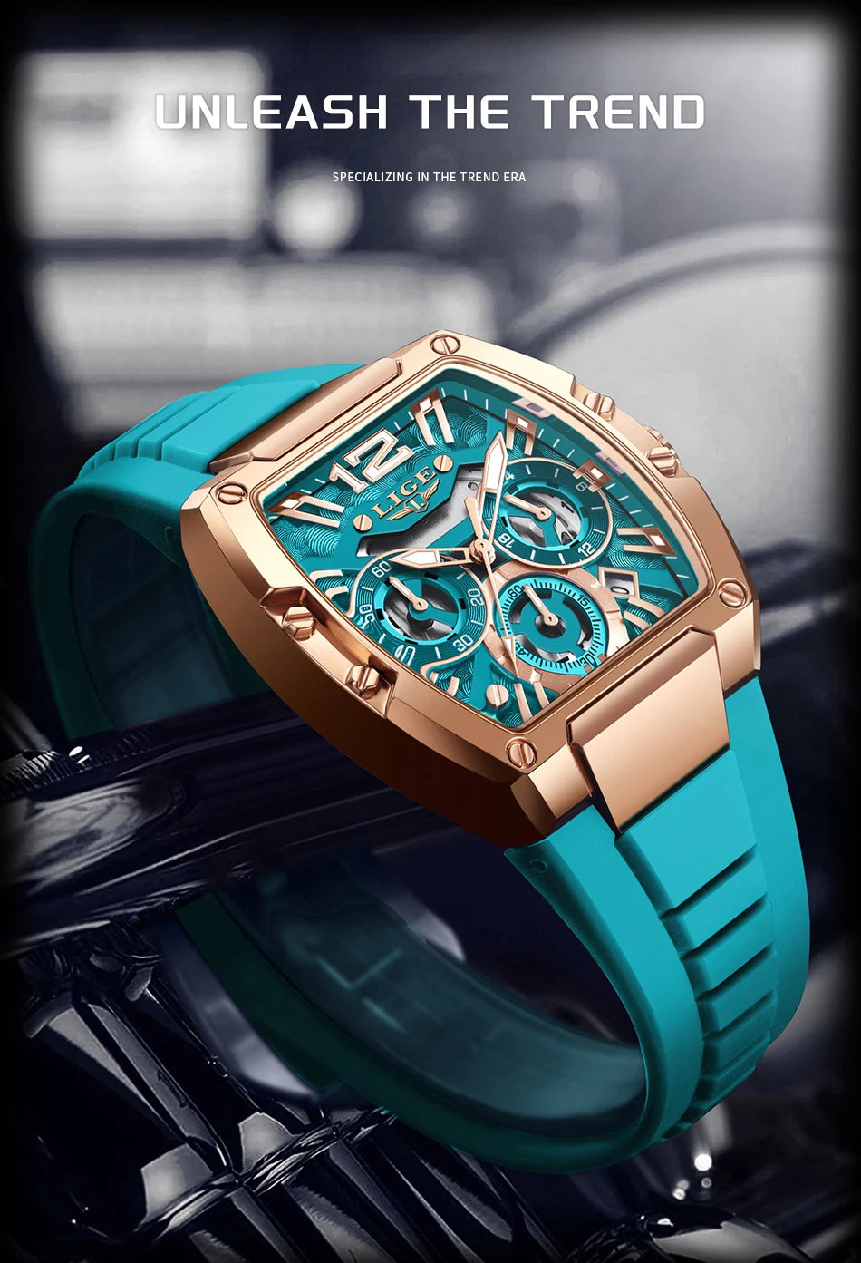 LIGE Men Watch Fashion Top Brand Luxury Silicone Military Watch Men Casual Sports Waterproof Date Quartz Wristwatches For Men