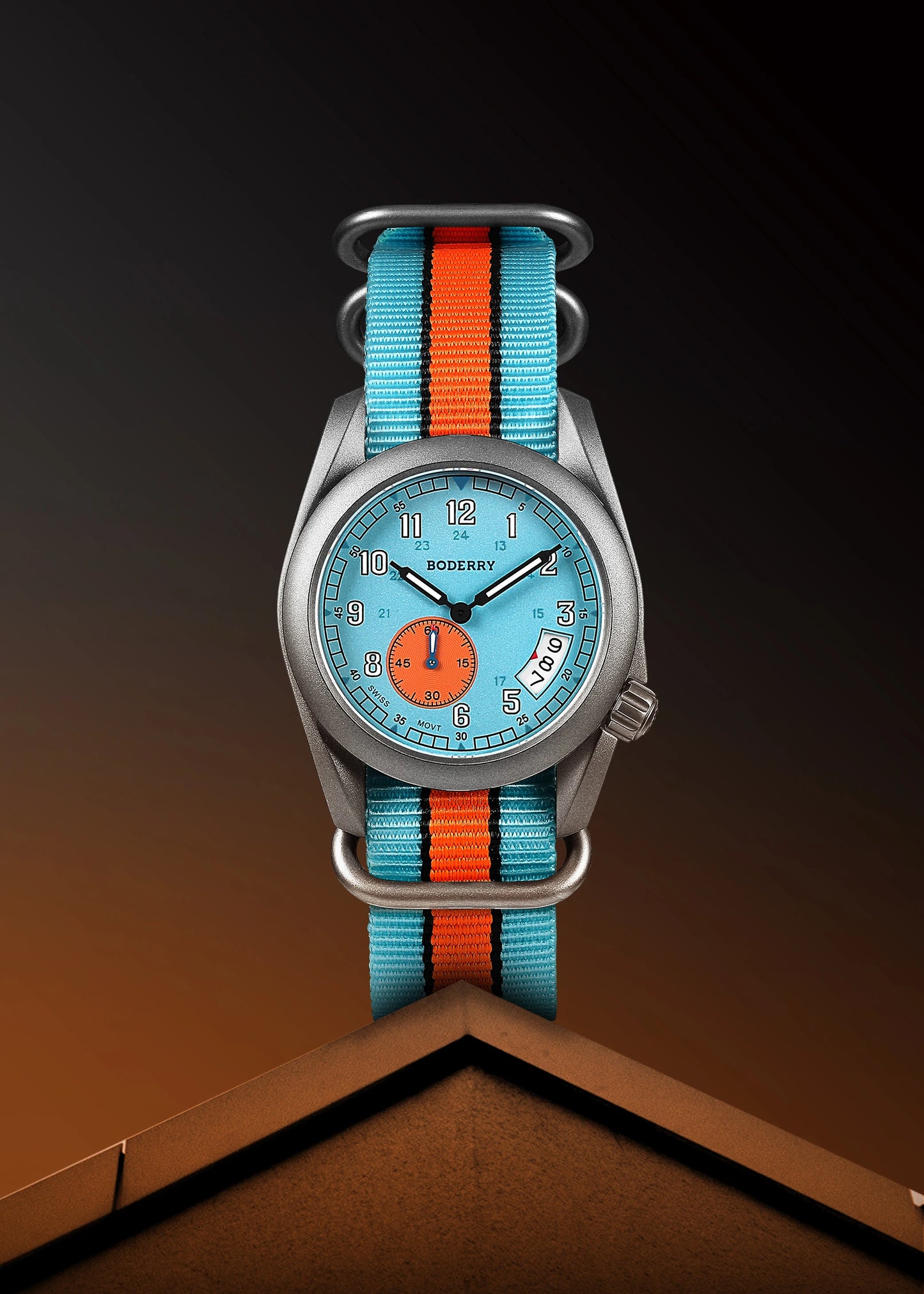 VOYAGER-Boderry Field Watch Titanium Quartz Watches 38 Mens 100M Waterproof Clock Military Sport Luminous Business Wristwatch