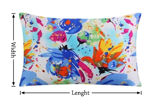New 100% Nature Mulberry Floral Silk Pillowcase Zipper Pillow Case For Healthy Standard Queen King