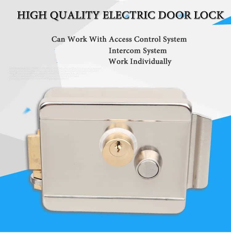 Electric Door Lock Anti-theft Double-headed Integrated Electronic Lock For 12V DC Access Control System Video Door Phone System