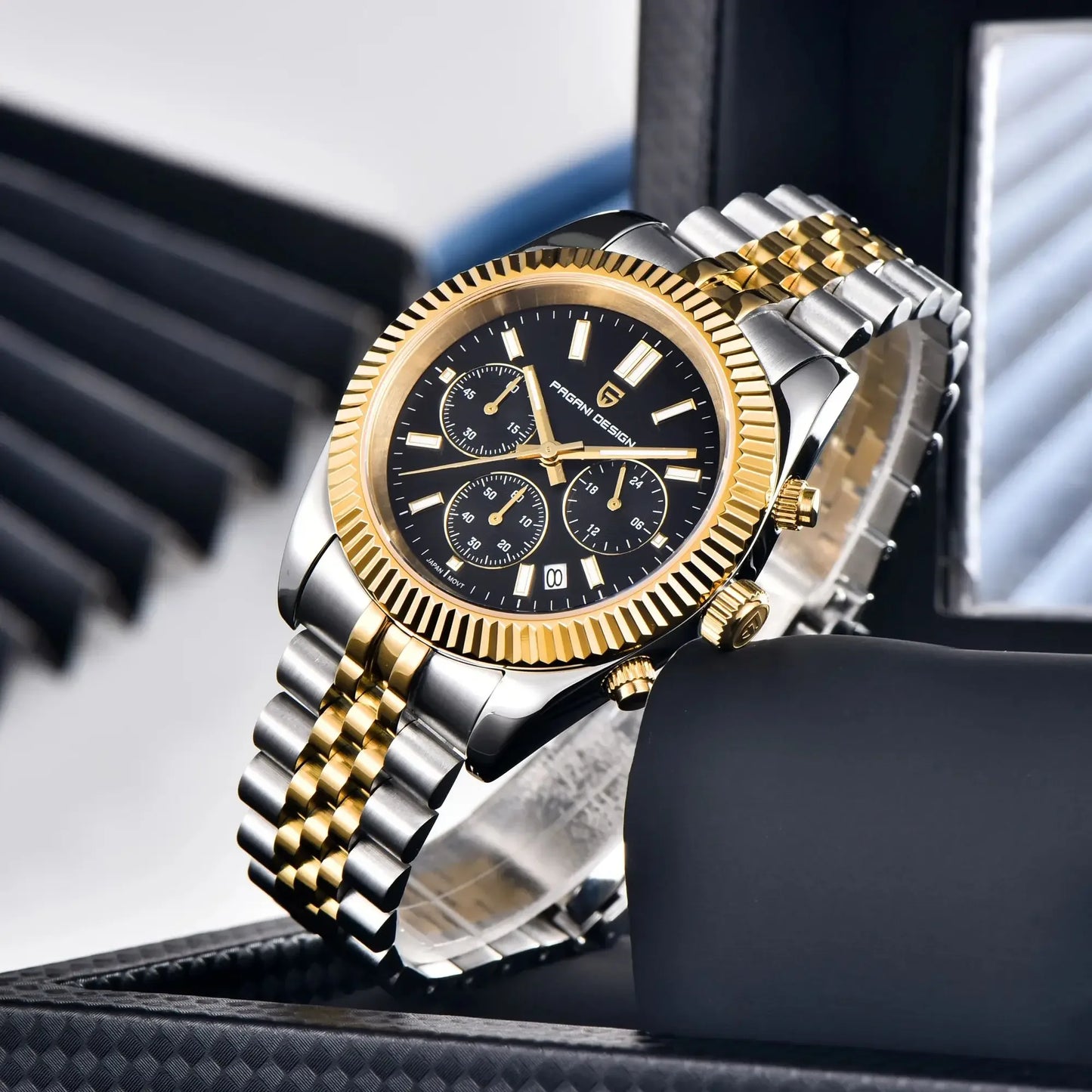 PAGANI DESIGN 2025 New PD1814 quartz watch VD53 thick 12mm stainless steel C3 sapphire watches for man pagani design watches