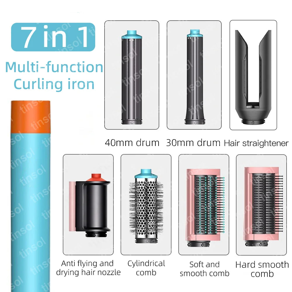 7-in-1 Multi-Function Hair Dryer Curling Iron and Straightener Set—Achieve salon-quality styling results right at home