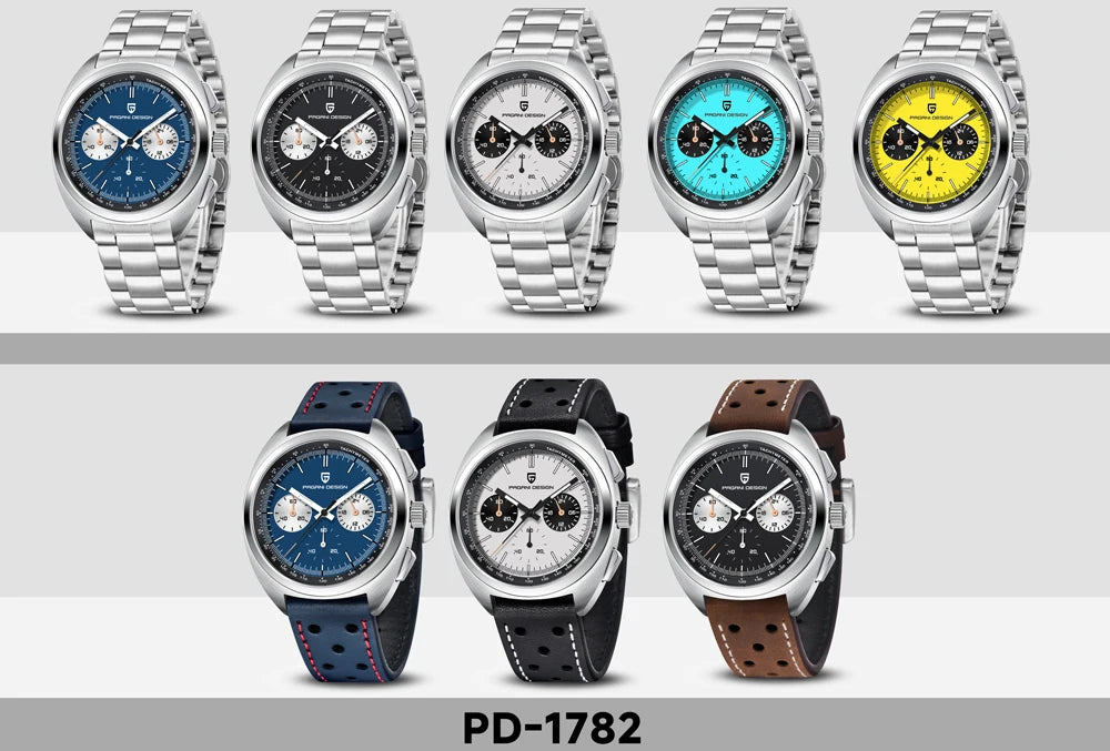 2025 New PAGANI DESIGN Men's Watches Top Luxury Quartz Watch For Men VK63 Chronograph Wristwatch Luminous AR Sapphire Clock Gift