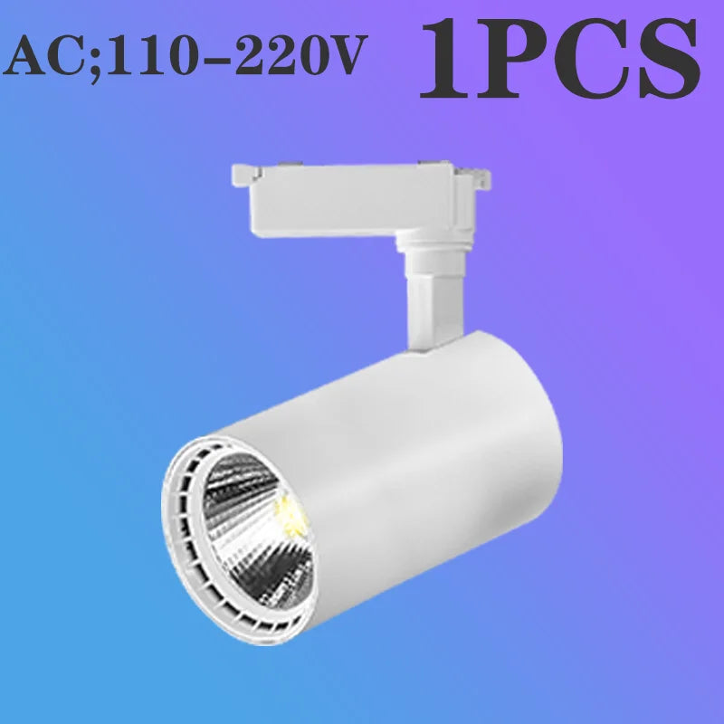Full Set Led Track Light Fixture Rail 110-220V COB Ceiling Track Lamp 20/40W Spot Lighting For Clothing Shop Living Room Home