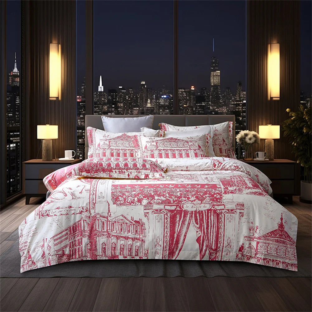 Svetanya 1200TC Golden Egyptian Cotton Bedding Set King Queen Size Sheet Duvet Cover Pillowcase  Linens （custom-made Size）