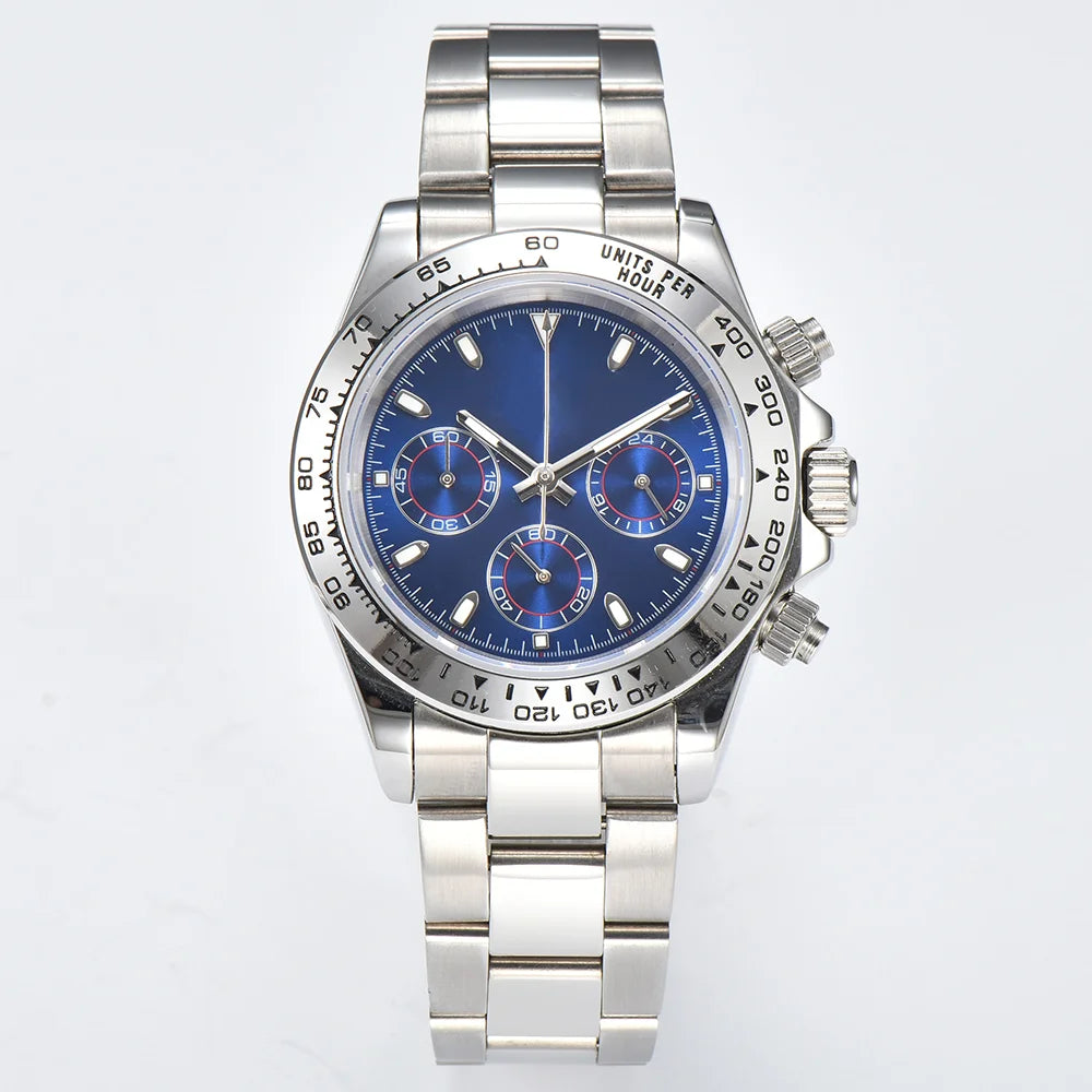 VK63 movement watches luxury men's watches sapphire glass waterproof watches quartz movement watches support custom logo