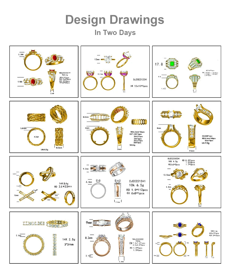 JOVOVASMILE 3 Carat Yellow Moissanite Au 750 Rings 7x9mm Brilliant Cushion Cut Real Original 18k Gold Two-Tone Fine Jewelry