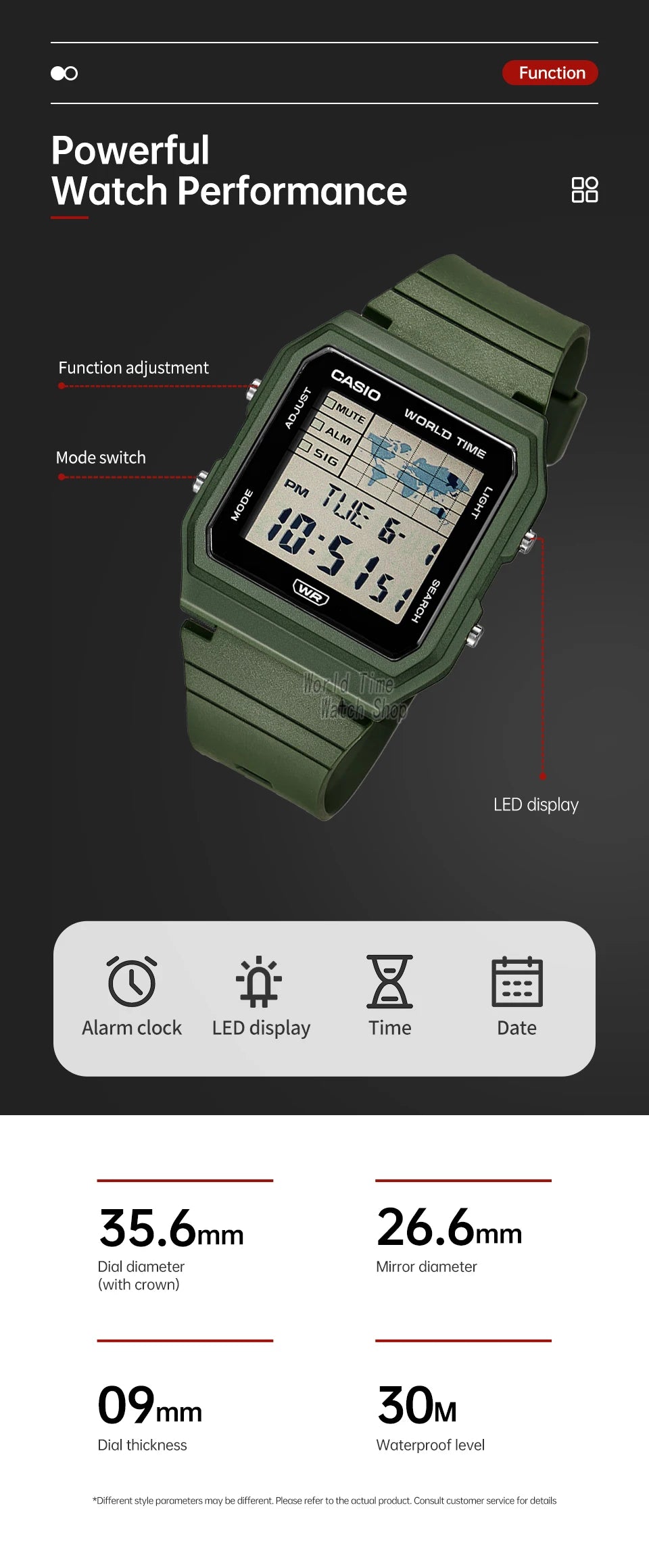 Casio watch men top luxur set military LED relogio digital watch sport Waterproof LF-30W- series