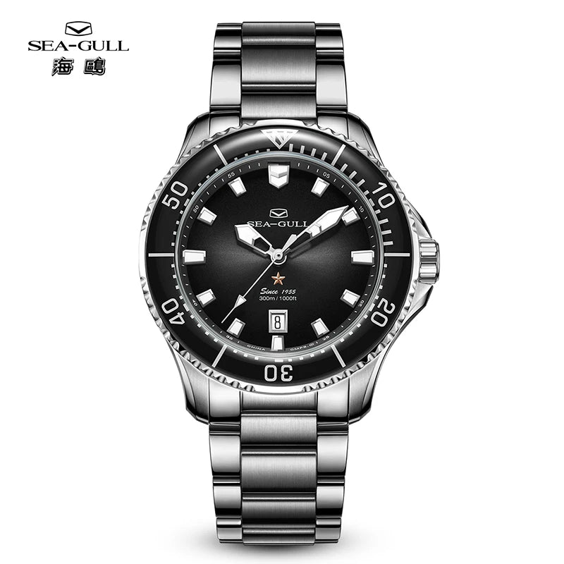 Seagull 40mm Ocean Series Pro Wristwatch relogio masculino Men's Automatic Mechanical Watch 300m Diving Sapphire Crystal 1213