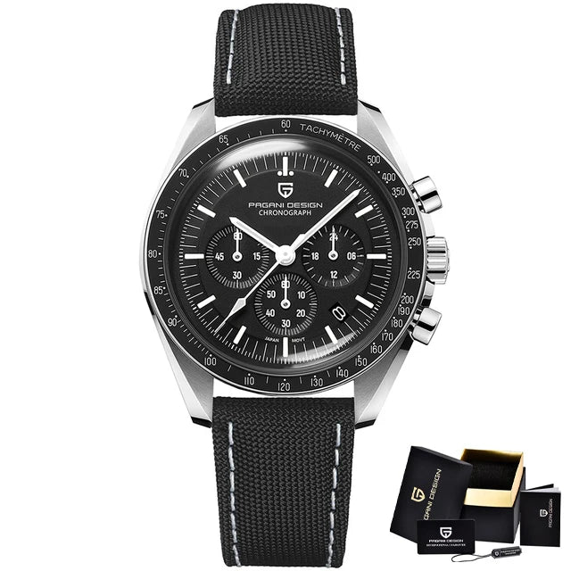 PAGANI DESIGN 2025 New Men's Watches Top Brand Luxury Quartz Watch For Men Date Speed Chronograph VK63 Stainless steel PD-1701