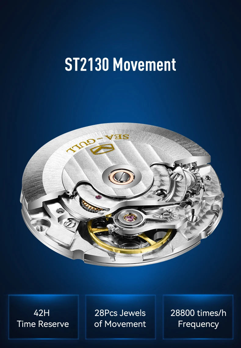 Seagull 40mm Ocean Series Pro Wristwatch relogio masculino Men's Automatic Mechanical Watch 300m Diving Sapphire Crystal 1213