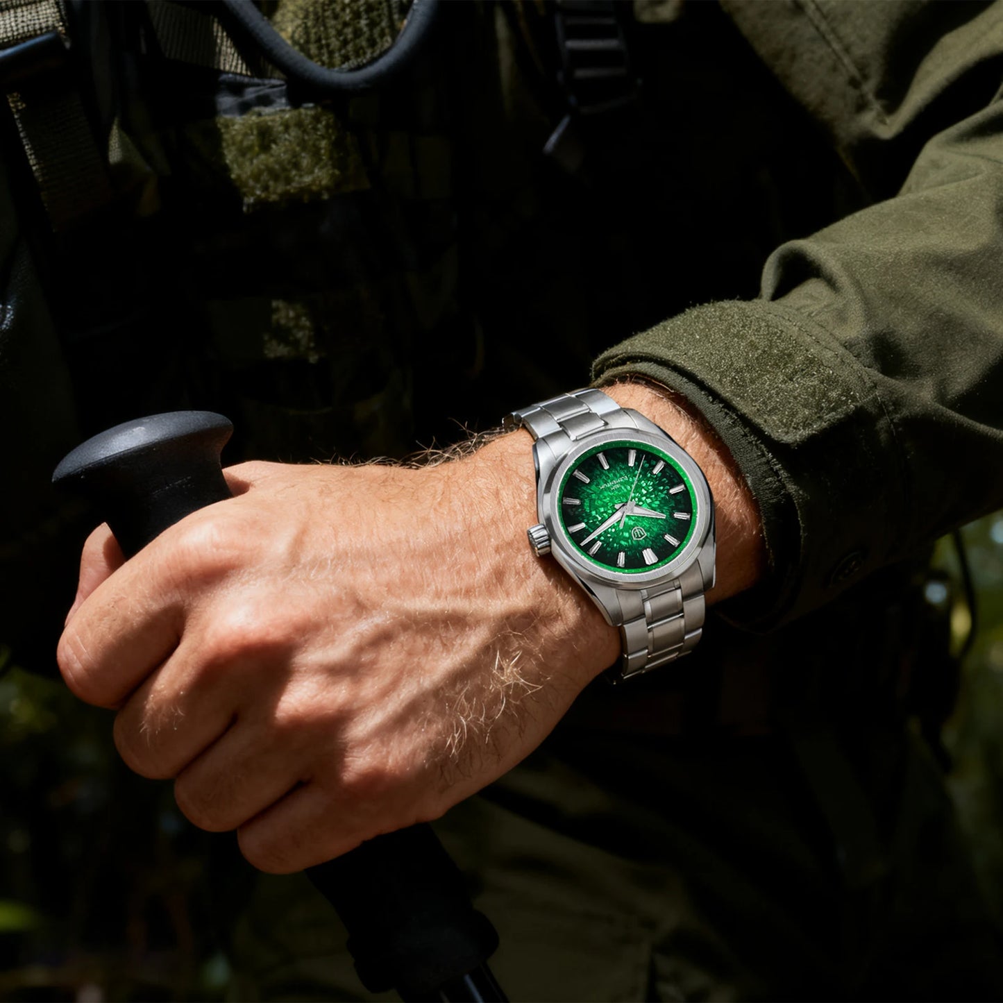 Watchdives WD0003C 38mm Men Watch VH31 Sweep Seconds Quartz Movement Sapphire ice Crack Dial Luminous 10Bar Waterproof Watches