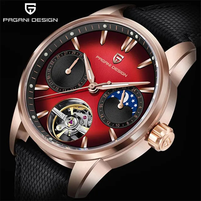 PAGANI DESIGN Tourbillon Men Wristwatch Top Brand 41mm Mechanical Watches Sapphire 100M Waterproof YS021 Gift Watch for Men 2025