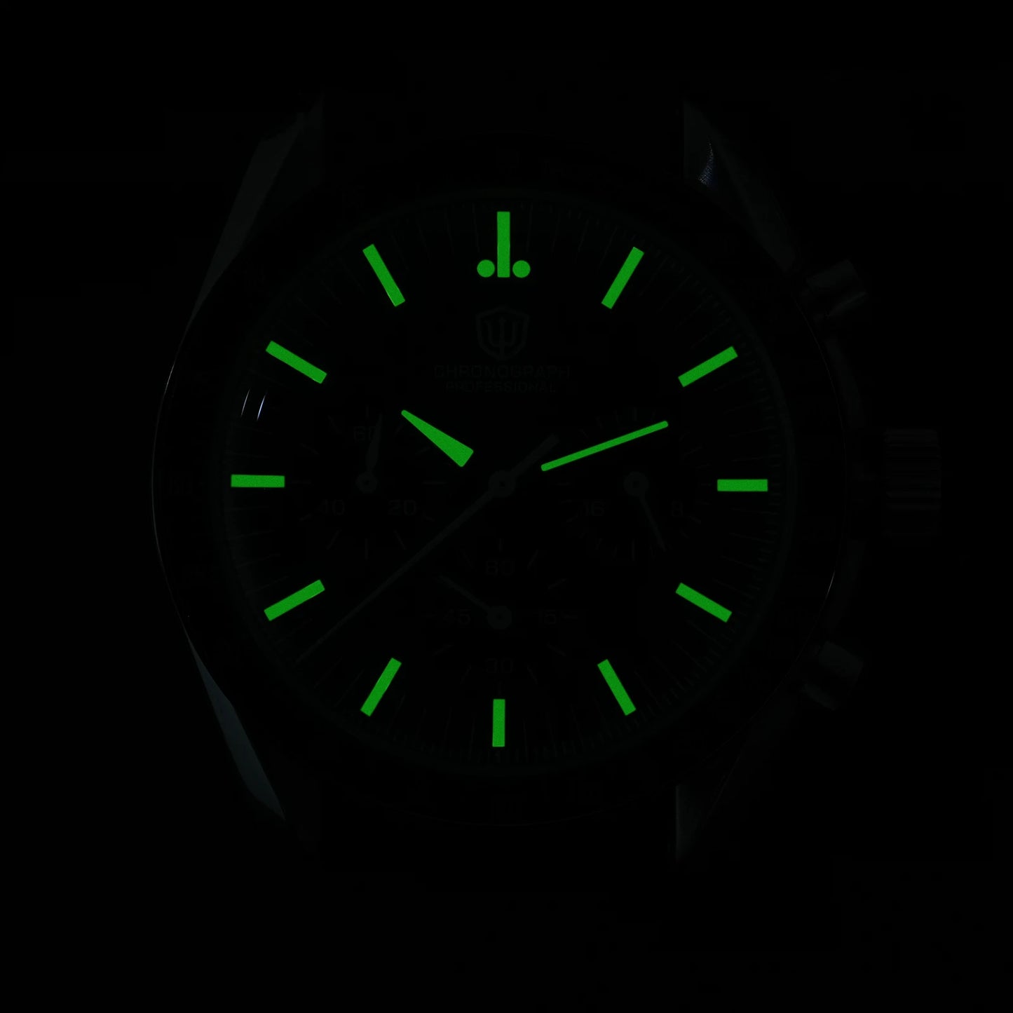 Watchdives WD1863 VK63 Quartz Chronograph Movement Bubble Sapphire Crystal 100m Waterproof Luminous 39mm Vintage Watches