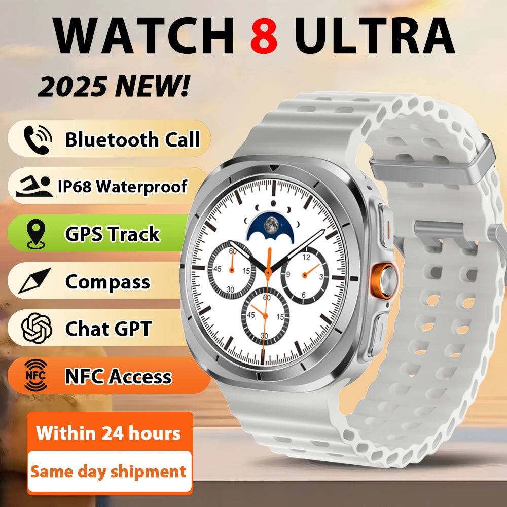 2026 New Watch8 Ultra Smart Watch Classic NFC Health Monitoring  Bluetooth Call 3ATM Waterproof HD Smartwatch For IOS Android