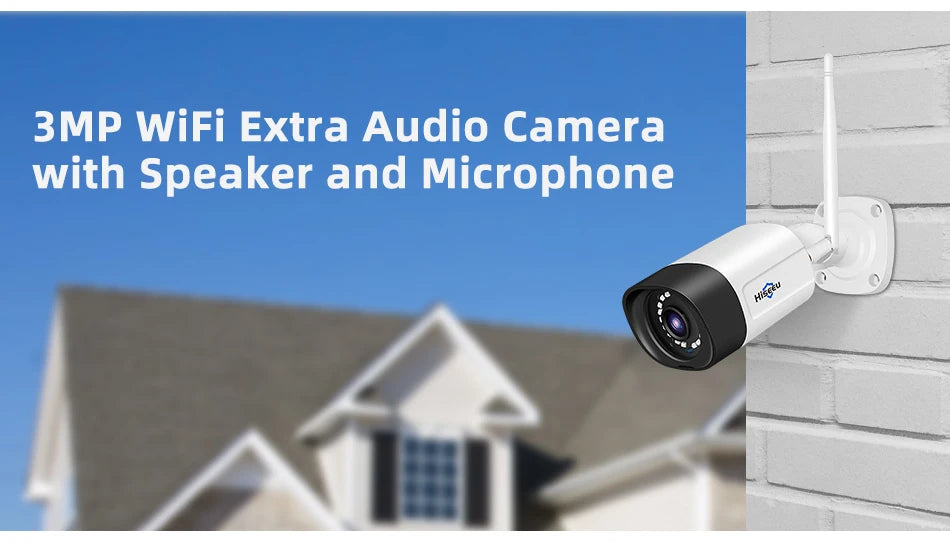 Hiseeu 1536P Wireless IP Camera 3.6mm Lens Waterproof Security WiFi Camera for Hiseeu Wireless CCTV System Kits IP Pro APP View