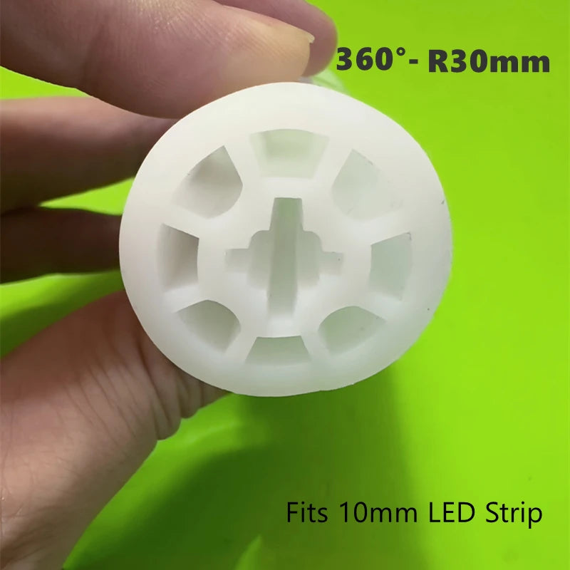 Round Flexible Silicone Strip Light 360 Degree Glowing IP65 Outdoor LED Soft Neon Tube Tape Lamp DIY Minimalist Linear Lighting