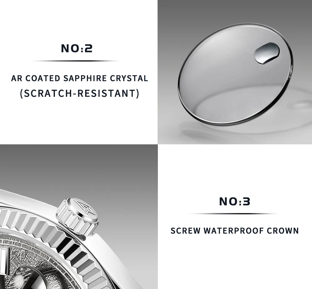 CADISEN DD40 Men Watches Luxury Automatic Watch Men AR Sapphire Glass Mechanical Wristwatch Men 10Bar MIYOTA 8285 Movt 2023 New