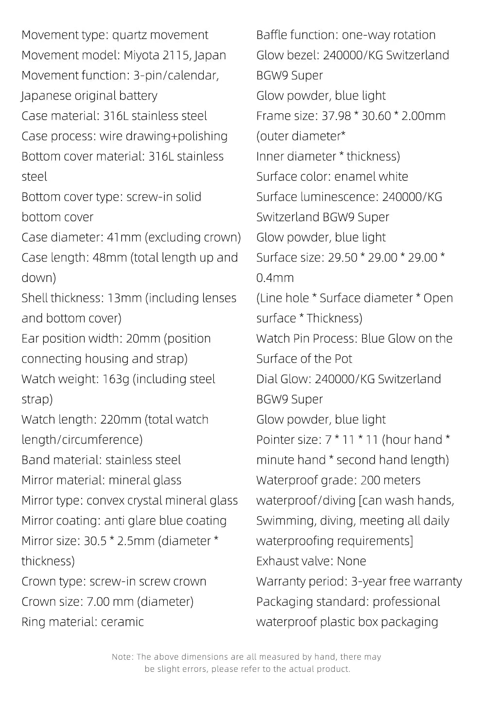 ADDIESDIVE High Quality Luxury Men Quartz Watch 20Bar BGW9 Super Luminous relógio masculino 316L Stainless Steel Dive WristWatch