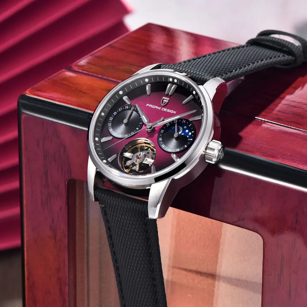 PAGANI DESIGN Tourbillon Men Wristwatch Top Brand 41mm Mechanical Watches Sapphire 100M Waterproof YS021 Gift Watch for Men 2025