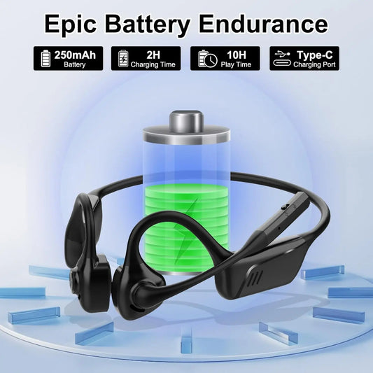 Open Ear Bluetooth Headphones , Noise Cancelling Wireless Headset Supports aptX/aptX-LL/aptX-HD Designed for Meeting Home Office