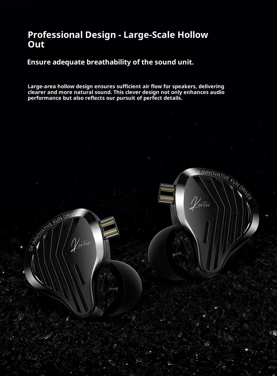 Kz Gk Kunten Dynamic Drive Headphones Hifi 2pin Heavy Bass Earbuds Metal Headphones Detachable Sports Gamer Headphones Custom