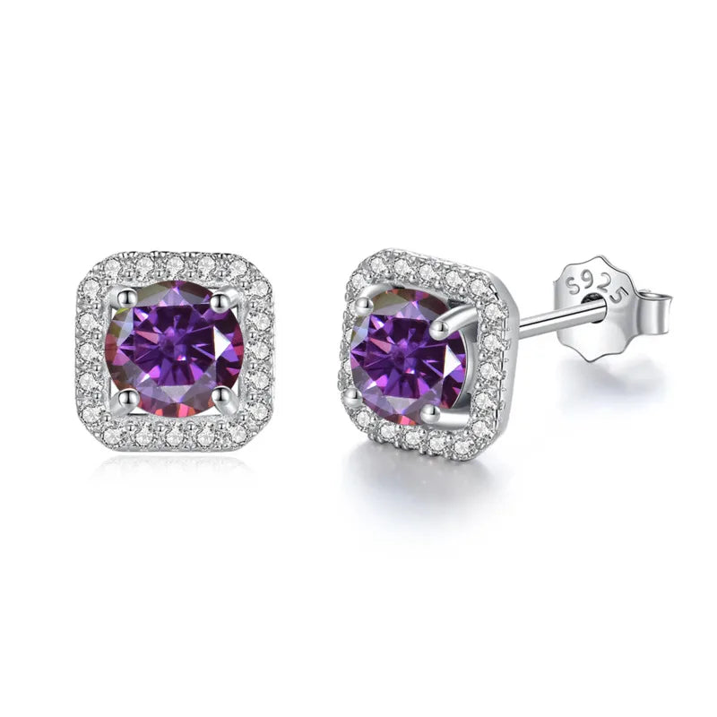 JoyceJelly 8H8A Cut D Color VVS Moissanite Diamond Stud Earrings Luxury Sterling 925 Silver Jewelry For Women Wholesale Price