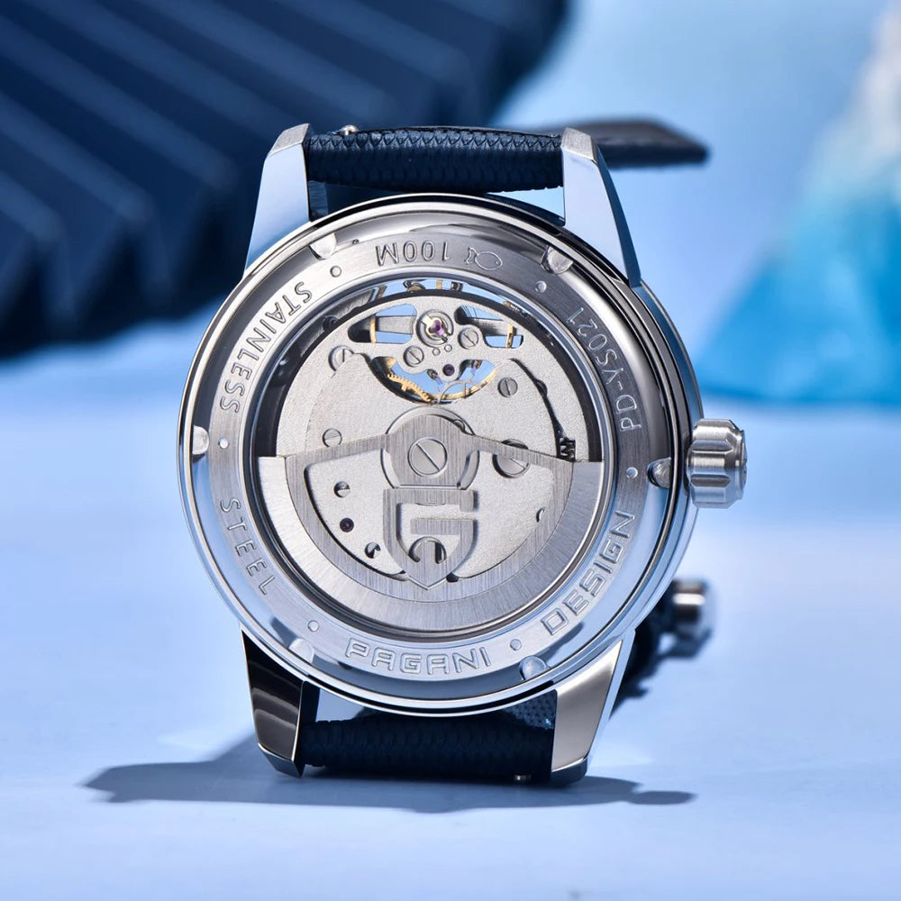 PAGANI DESIGN Top Luxury Men Clock Luminous Hollow Tourbillon Automatic Wristwatch Mechanical Stainless Steel Men's Watch Reloj