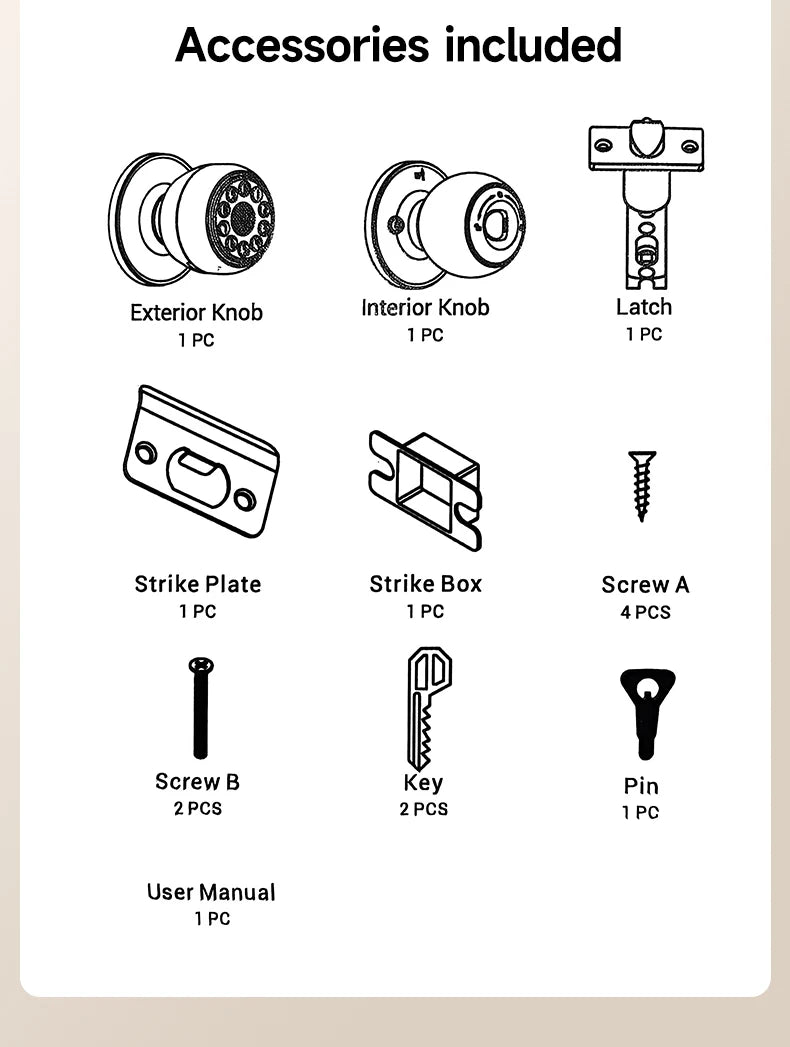Smart door lock four in one fingerprint password IC card Tuya APP remote unlocking mechanical key suitable for home apartments