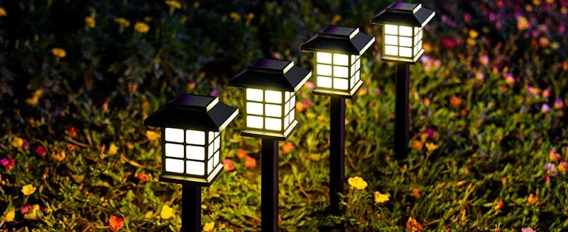 2~12Pcs Solar LED Pathway Lights Outdoor Waterproof Walkway Garden Decor Street Lamp for Landscape Yard Patio Driveway