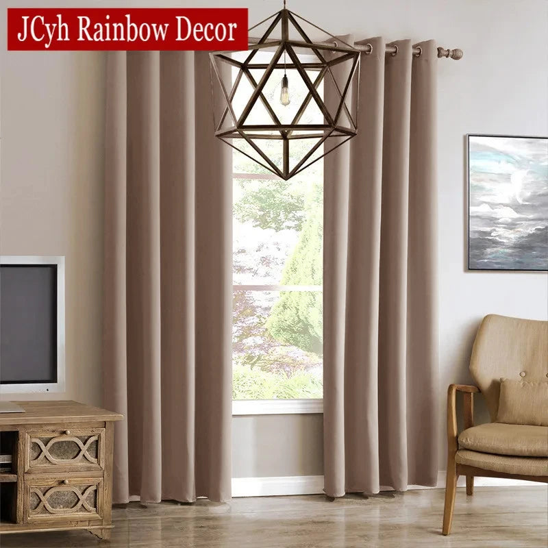 JRD Modern Blackout Curtains For Living Room Window Curtains For Bedroom Curtains Fabrics Ready Made Finished Drapes Blinds Tend