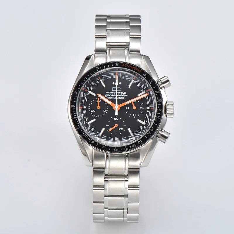 For VK63 Customized Logo Watch 40mm Waterproof Chronograph Men Moon Quartz Watches Modified By Speed Master Custom Wristwatches