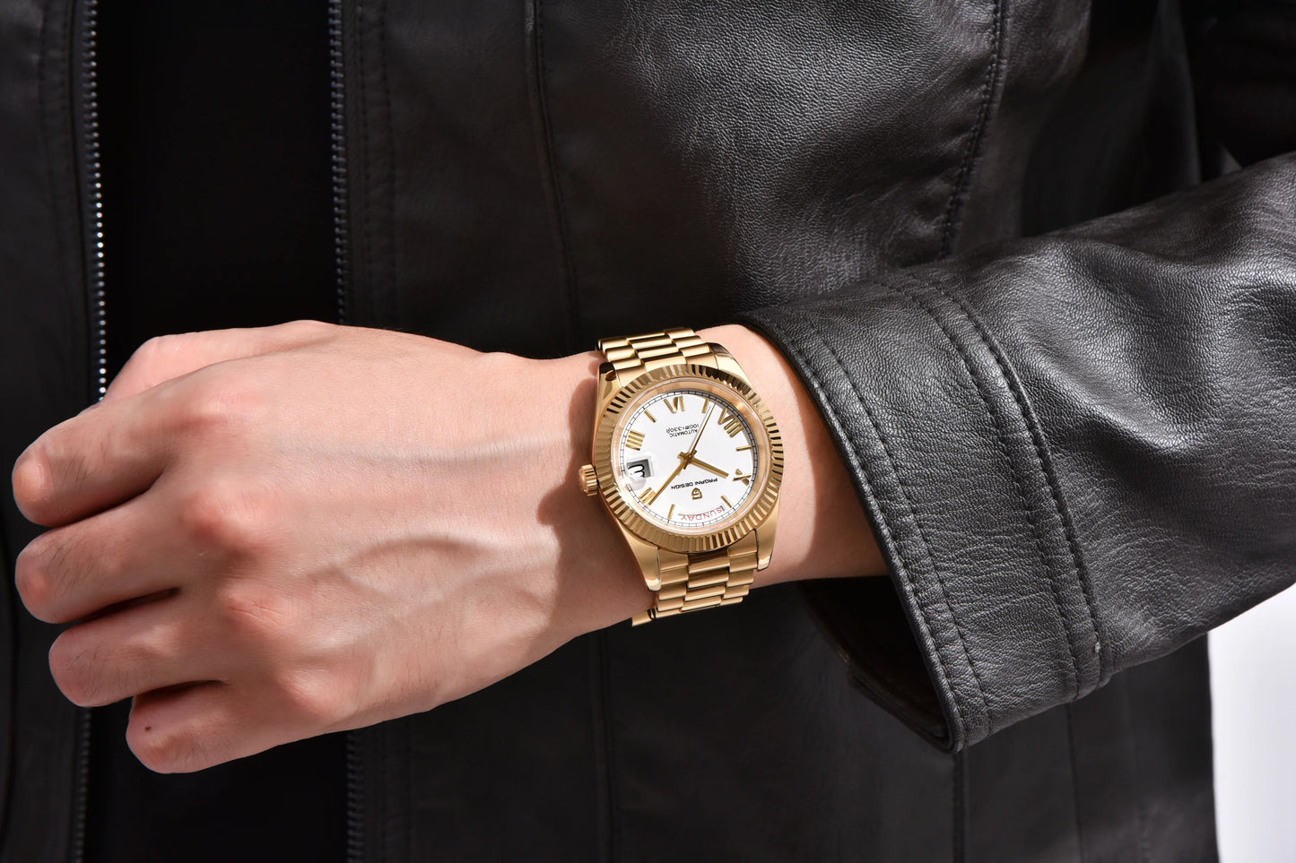 PAGANI DESIGN Men's Watches DD40 Gold White Luxury Automatic Watch Men TMI NH36A Date Week Mechanical Watches For Men 2025 New