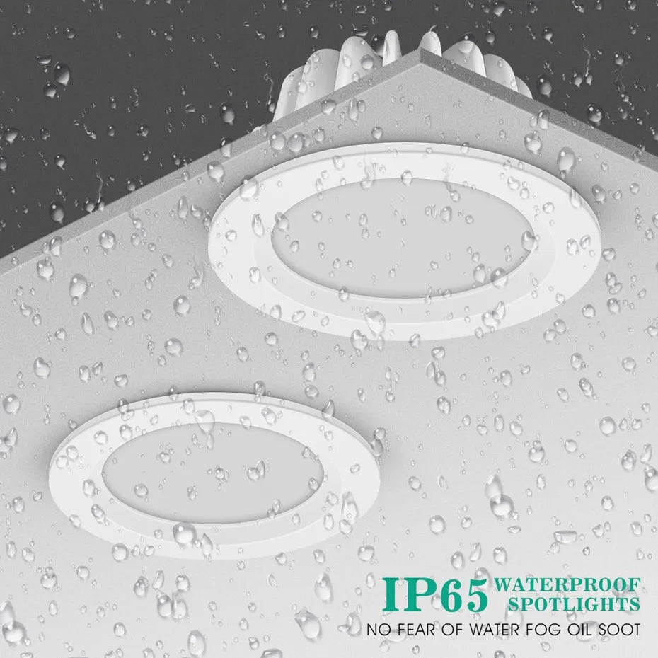 Waterproof LED Ceiling Lamp 7W 15W LED Recessed Ceiling Lights for Bathroom Spot Light Led Spotlight Fixture Kitchen Panel Light