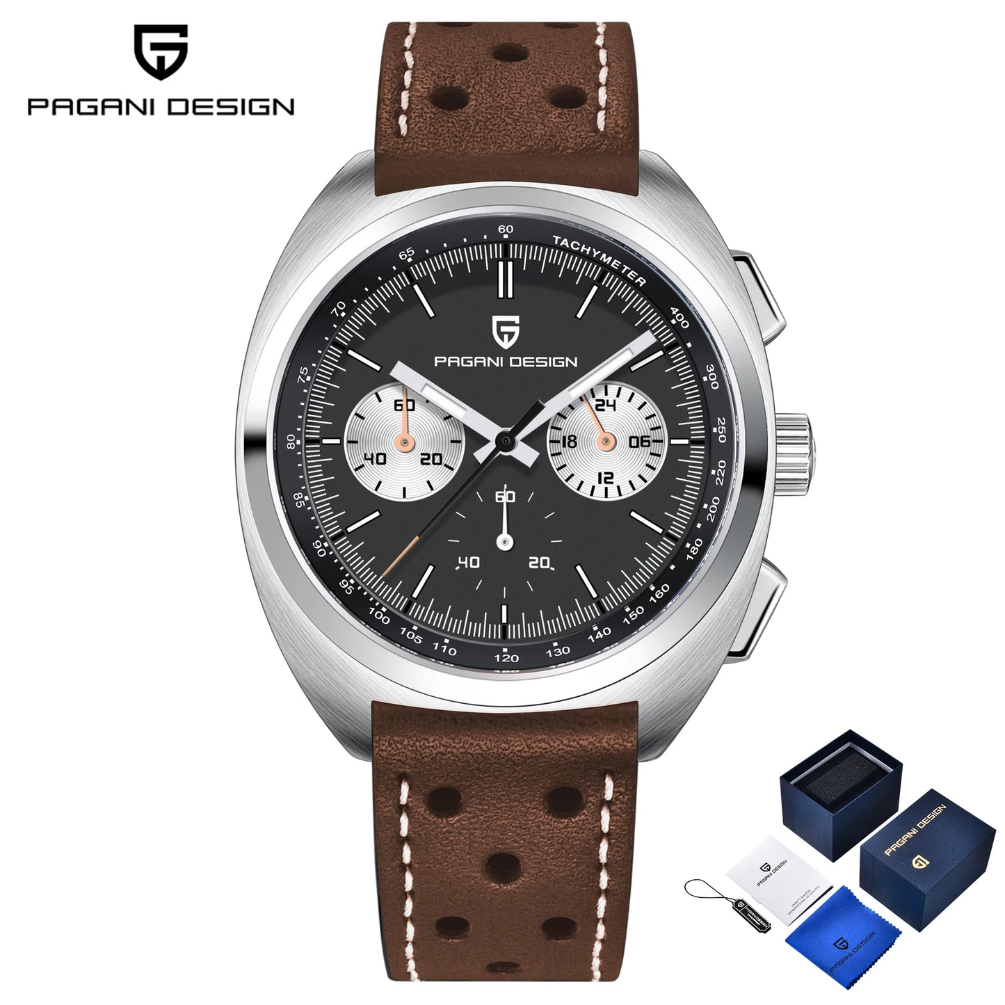 PAGANI DESIGN Men's Watch 2025 New Chronograph Luxury Quartz Watches For Man Gifts BOX Top Sapphire Mirror Sports Wristwatches