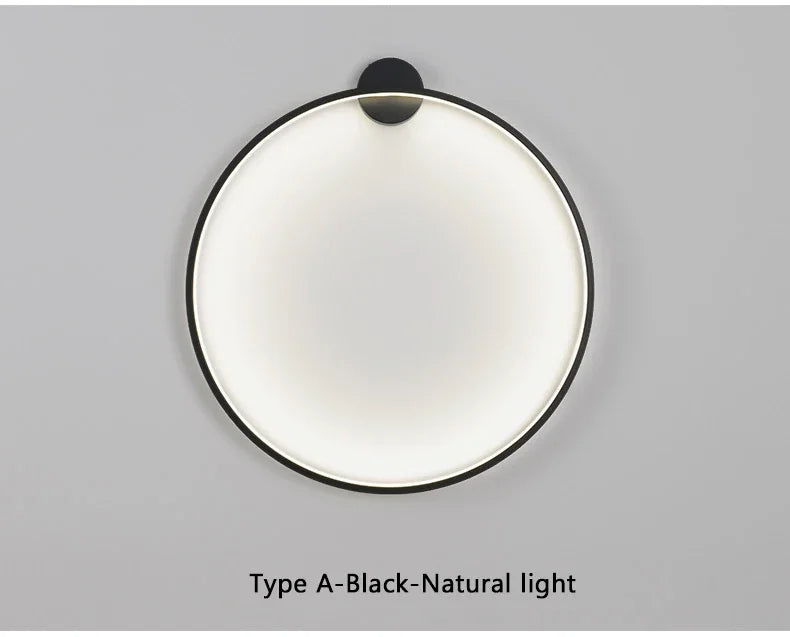 Nordic Minimalist Circle Background LED Wall Lamp Modern livingroom sofa wall lights Hotel Hall Bedside Sconces Light Home decor