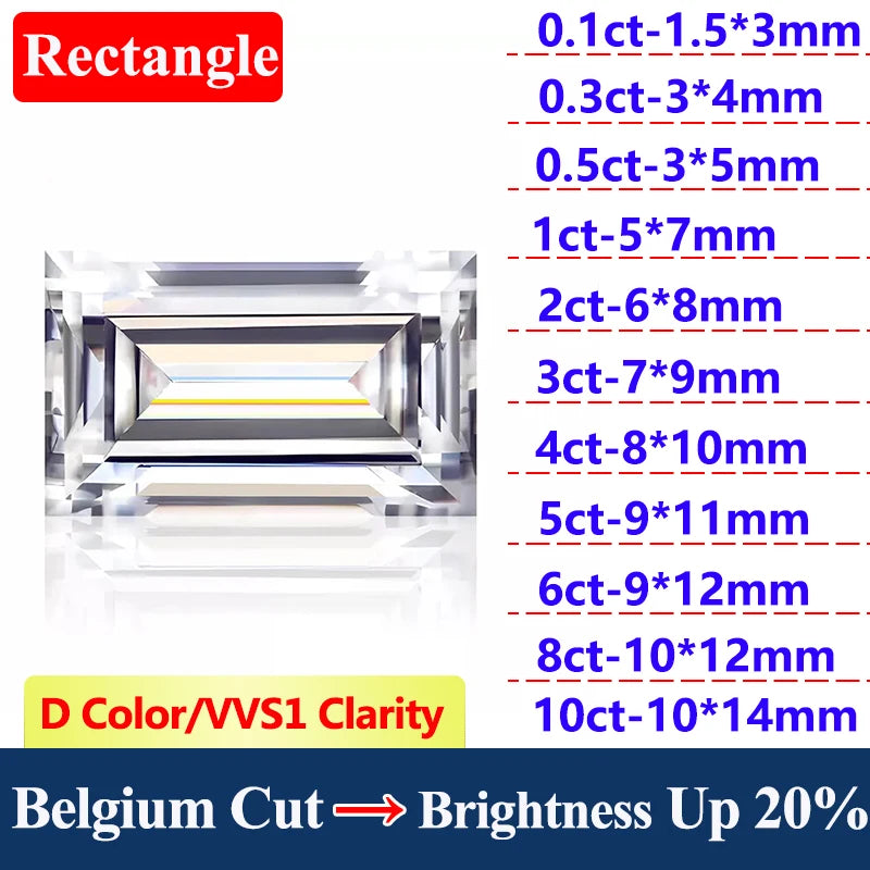 [3EX Cut] Top Belgium Cut Moissanite Stone D Color Pear Cut Gemstones Lab Grown Diamond Loose Moissanite Stone with GRA