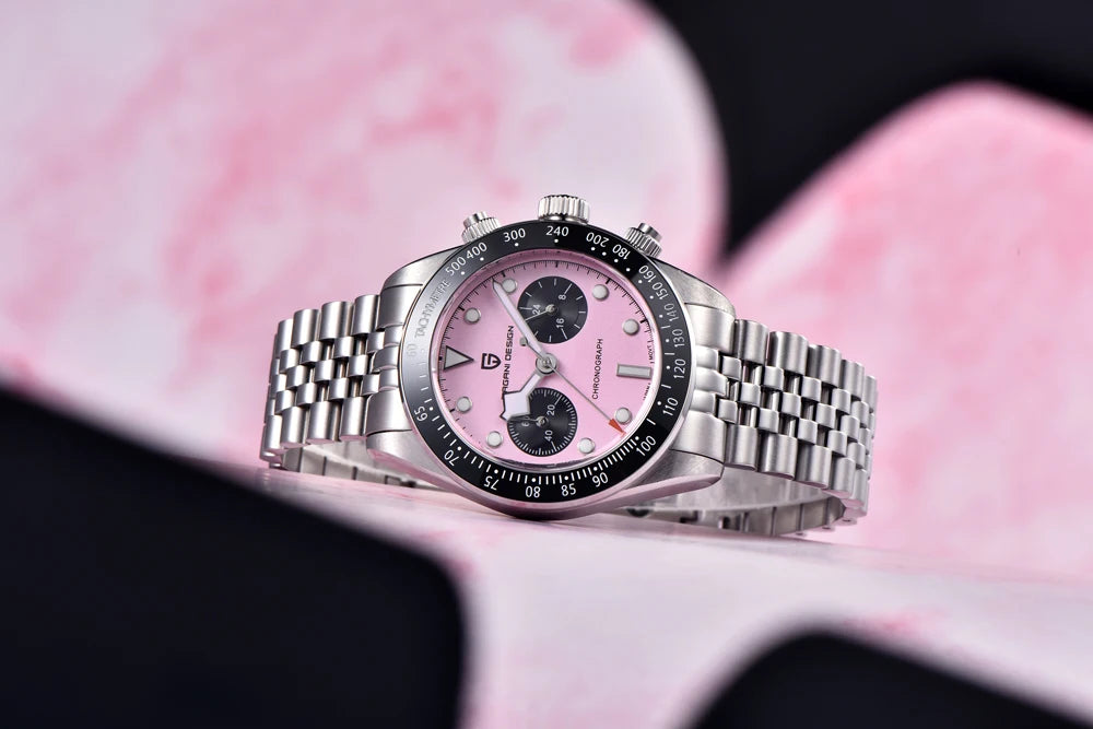 2025 New PAGANI DESIGN Panda Mens Watches Quartz Chronograph Watch For Men Gifts Man AR Sapphire Mirror Ceramic Bezel Waterproof