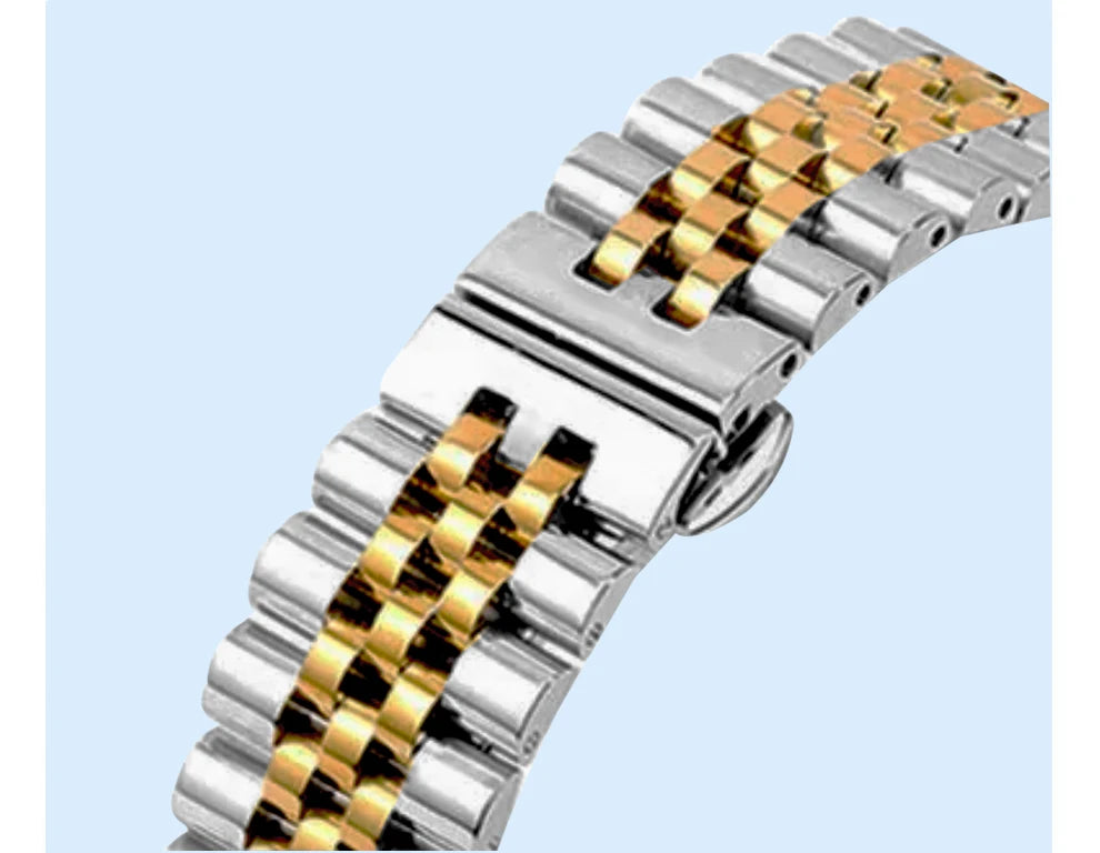 ROLENDO Classic Date Watches for Woman 32mm Sapphire Crystal 30ATM Butterfly Buckle Gold Luxury Diamond-set Automatic Wristwatch